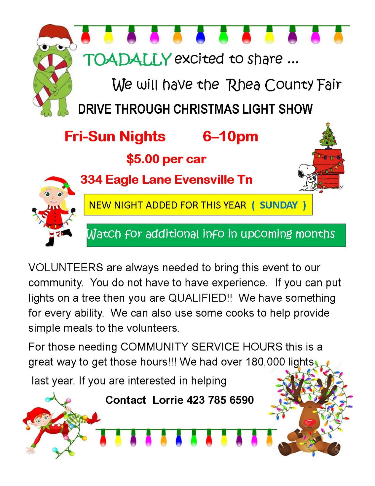 Rhea County Fair drive through Christmas light show